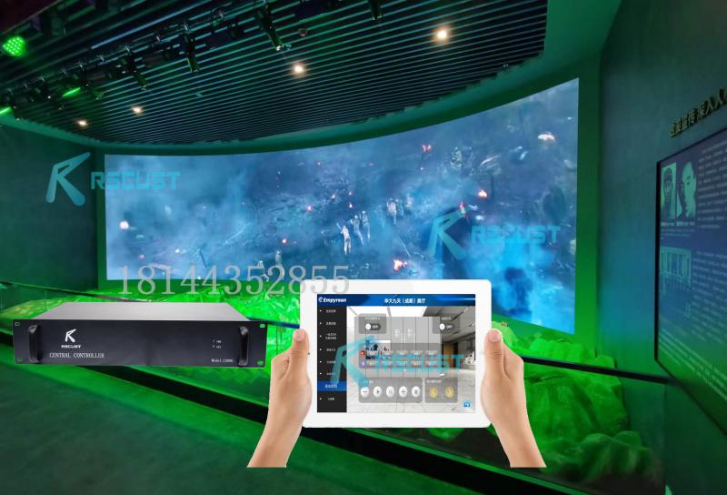 展厅中控系统平板控制多媒体互动灯光视频控制